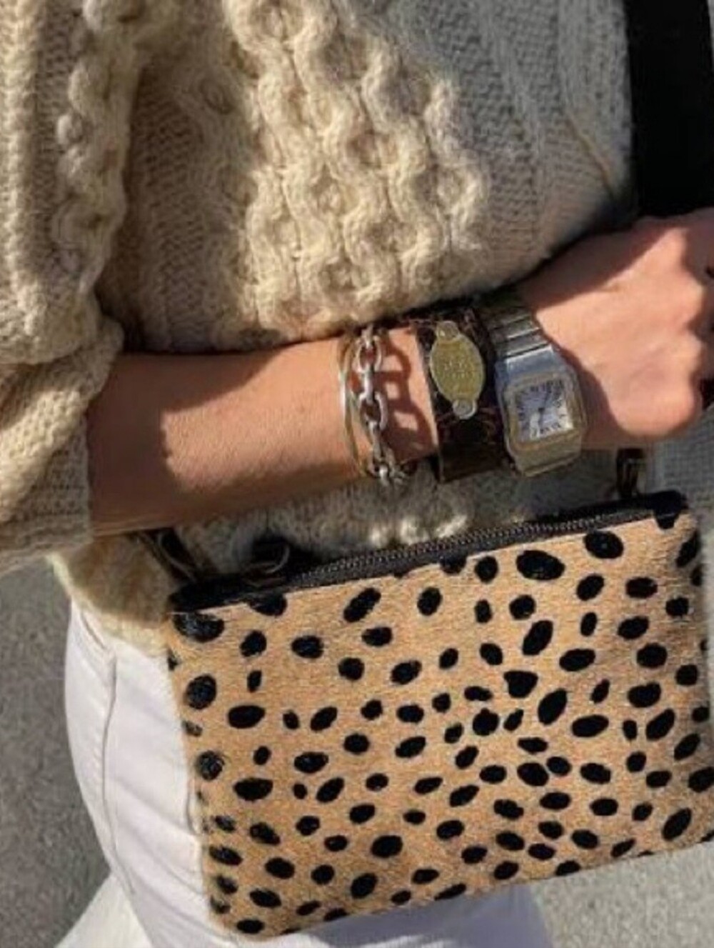 EXCELLENT PARKER THATCH BABY LEE BAG - BEAR HAIRCALF
